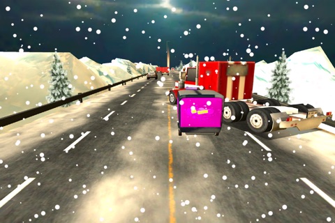 3D Snow Ice Cream Kids truck Traffic Driving - Free Racing Game screenshot 3