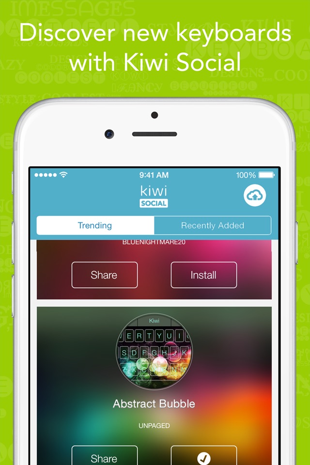 Kiwi - Colorful, Custom Keyboard Designer with Emoji for iOS 8 screenshot 3