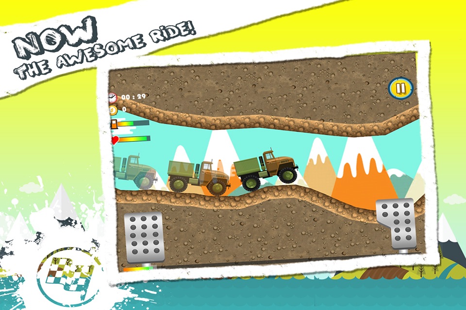 Go Crazy Mountain Cimbers Racing : Jumping Car with racing with police car, truck, jeep and tanker screenshot 3