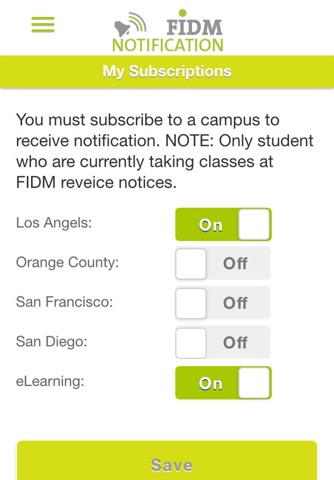 FIDM Notification screenshot 2