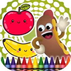 Activities of Coloring Book Funny Food