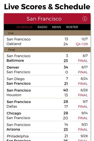 San Francisco Football Radio & Live Scores screenshot 3