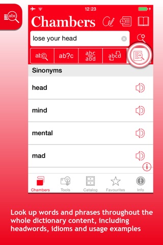 Chambers Dictionary, Thesaurus screenshot 3