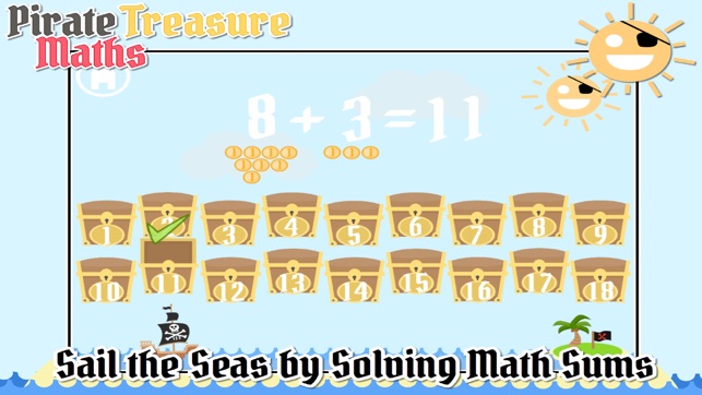 Pirate Treasure Maths(圖3)-速報App