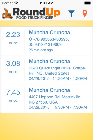 RoundUp Food Truck Finder screenshot 2