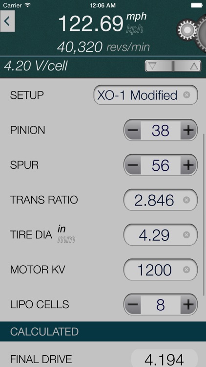 Gear Speed - Brushless RC Speed Calculator