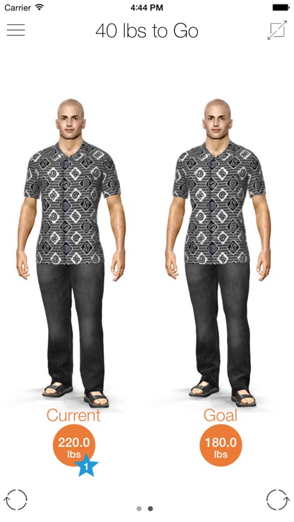 Model My Diet - Men - Weight Loss Motivation with Virtual Model Simulation