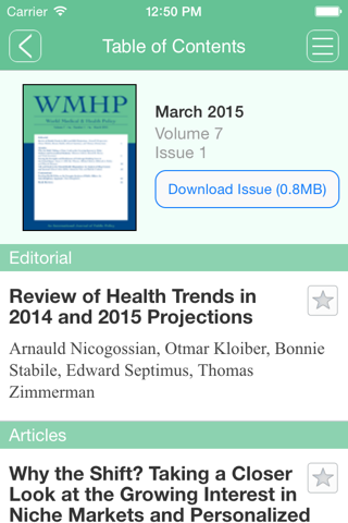 World Medical & Health Policy screenshot 2