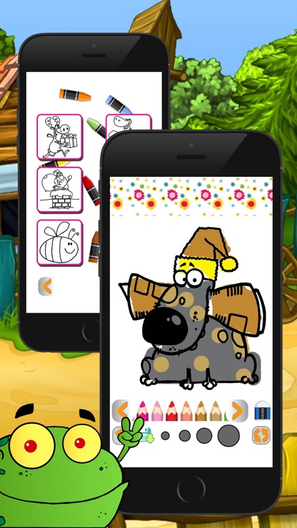 cartoon coloring page and book for kid