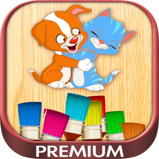 Color animals - zoo animals and pets coloring - Premium icon