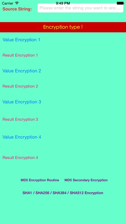 Encryption MD5/SHA