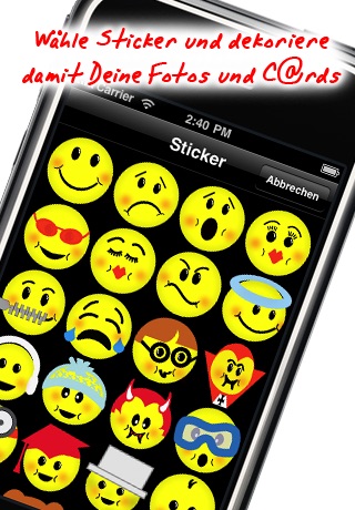 Smilies C@rds with Stickers screenshot 2