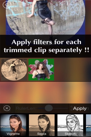 Video Trimmer Pro - Trim multiple portions in your movie clip then merge the clips as one! screenshot 3