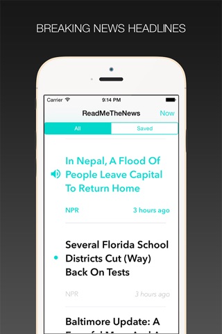 ReadMeTheNews - BREAKING NEWS HEADLINES FROM VARIOUS SOURCES screenshot 3