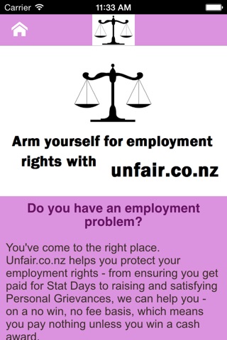 Employment Help App by Unfair.co.nz screenshot 4