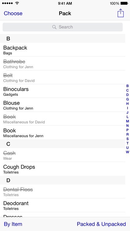 Pack - Simple Packing List screenshot-0