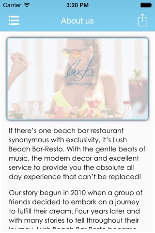Lush Beach Bar Resto screenshot 2