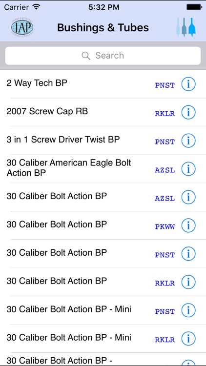 IAP Bushings & Tubes Reference