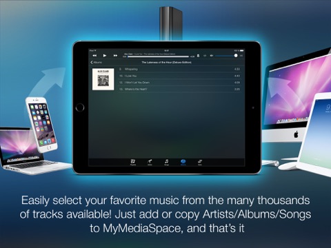 MyAudioStream HD Pro UPnP audio player and streamer for iPad screenshot 3