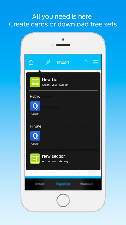 My Learning Assistant – study with flashcards, quizzes, lists or write the good answer screenshot-4