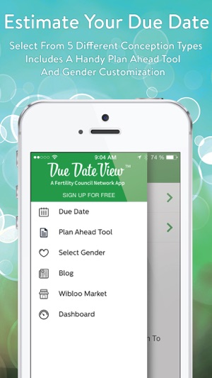 Due Date View - Pregnancy calculator