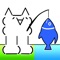Manga cat fishing