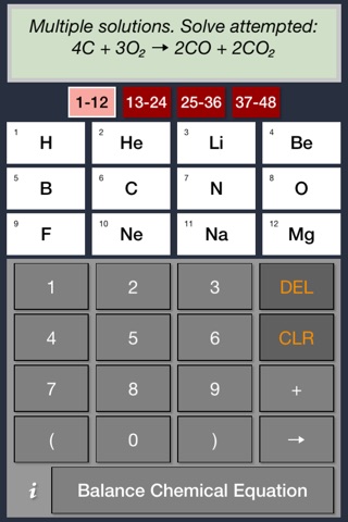 Chemistry Equation Balancing Calculator screenshot 2