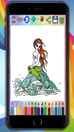 Pinta sirenas mágico – colorear  la  sirenita   y  pintar di(圖4)-速報App