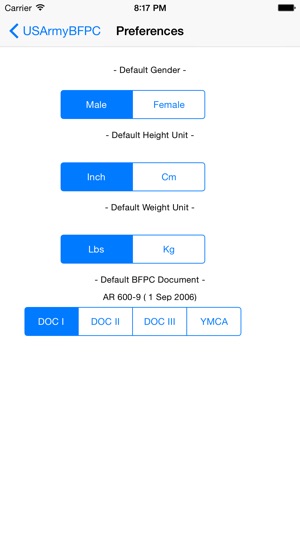 Army Body Fat Percentage Calculator for iPhone(圖2)-速報App