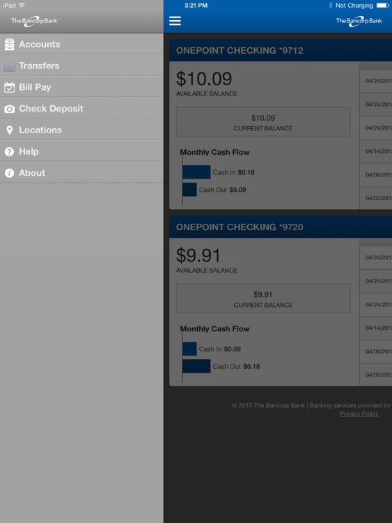 The Bancorp Mobile for iPad