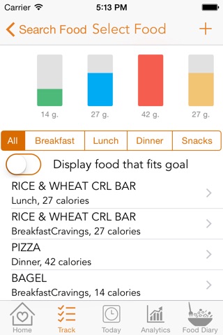 Diabetes Cravings – Control blood glucose level with Carb Tracker that manages food craving and enables healthy food choices screenshot 2