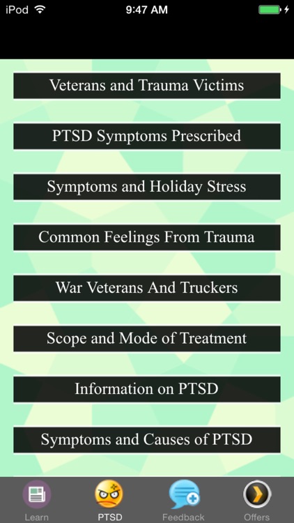 PTSD Symptoms & Suggested Treatment screenshot-3