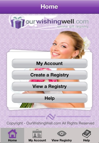 OurWishingWell.com Online Gift Registry screenshot 2