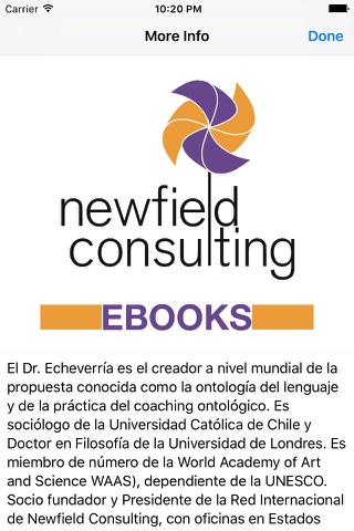 NewField Consulting - Biblioteca Rafael Echeverría screenshot 2