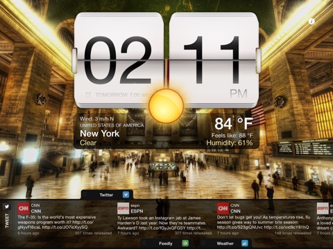 Night Stand for iPad - Social Reader, Weather & Alarm Clock screenshot 4
