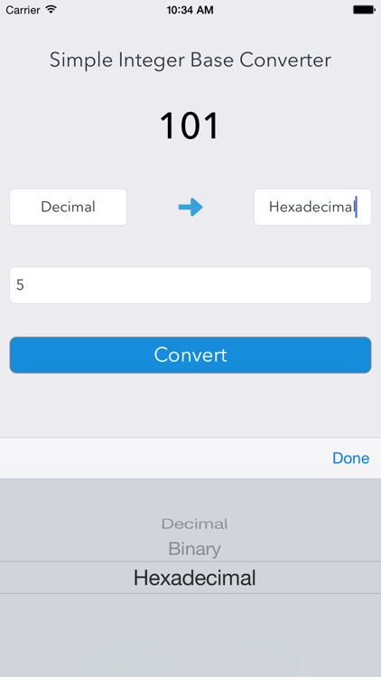 Simple Integer Base Converter