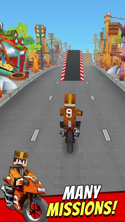 Super Bike Runner - Free 3D Blocky Motorcycle Racing Games screenshot-3