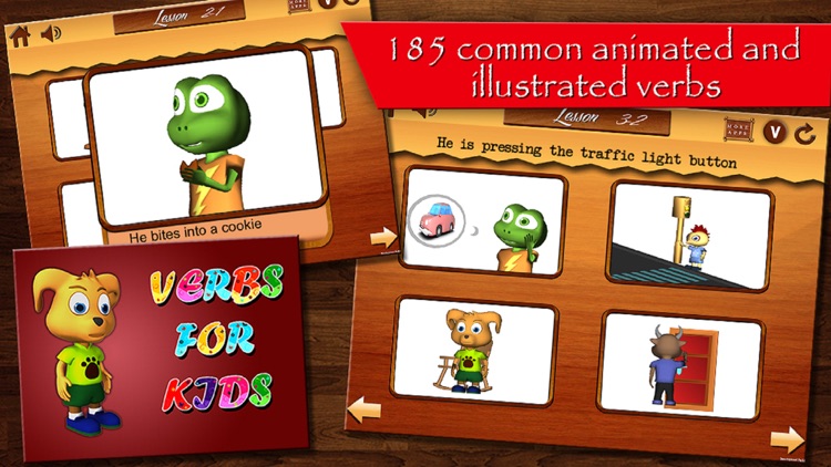 Verbs for Kids-Part 2- Free educational English language learning lessons for children to learn animated action words & play screenshot-0