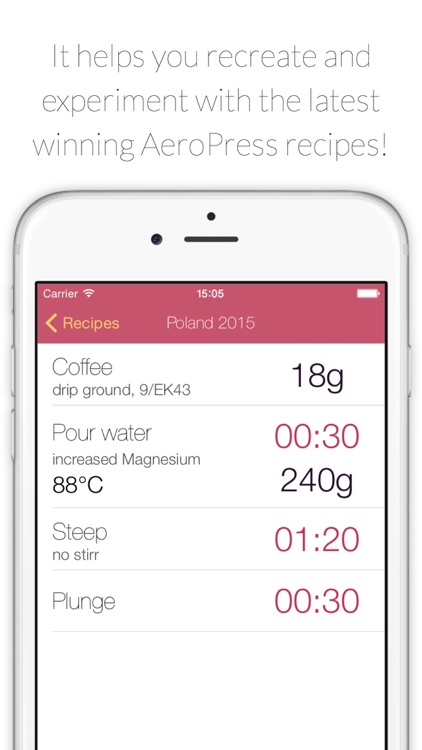 AeroPress Recipes and Timer