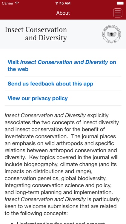 Insect Conservation and Diversity