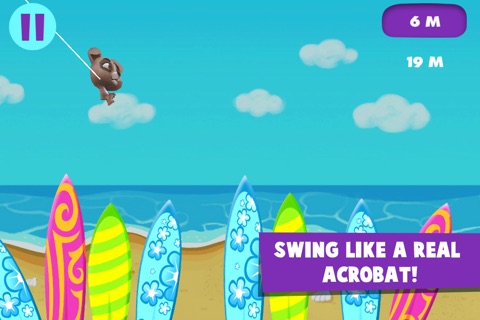 Dog Rope Jumper – Swing and Fly Adventure Over the Sea – Beach Racing Game screenshot 3