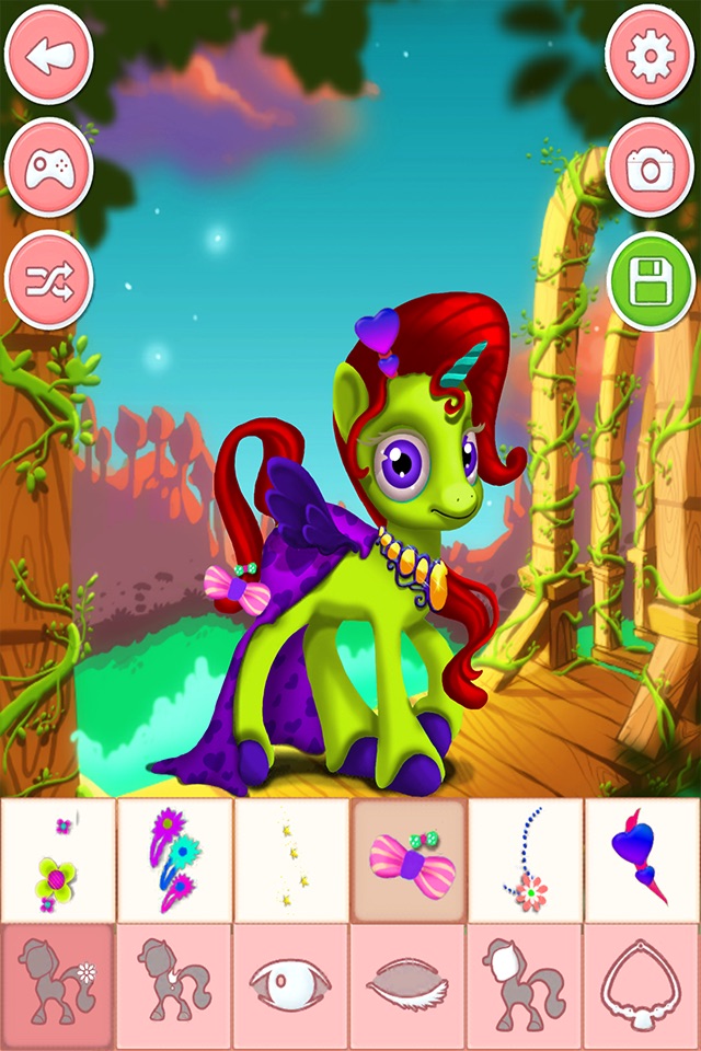 Pony & unicorn dressup game - dress up free screenshot 2