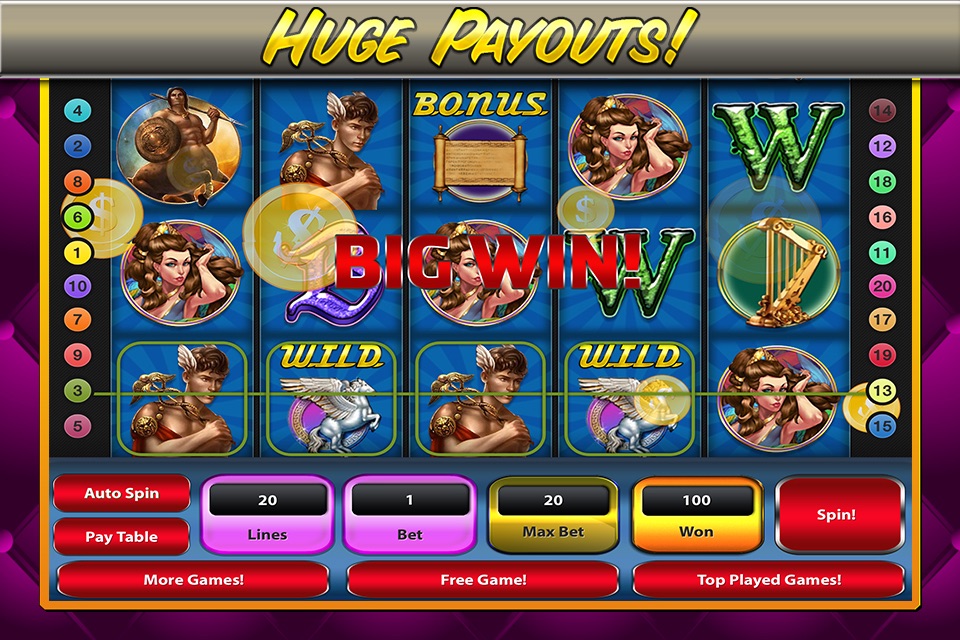 A Greek Gods Slot Machines - Zeus Mount Olympus Odyssey Casino Slots screenshot 3