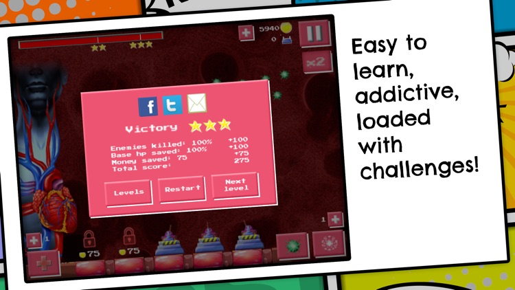 Virus Attack Fighter - FREE - Protect The Body From Disease Defense Tower Strategy Game screenshot-4