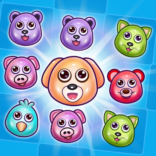 Jelly Pet Crush - Match & Pop cute kittens, birds, piggies, puppies and baby bears icon