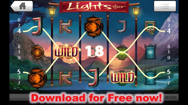 Lights - Casino Slots Machine by NetEnt with glowing colored lights and lamps