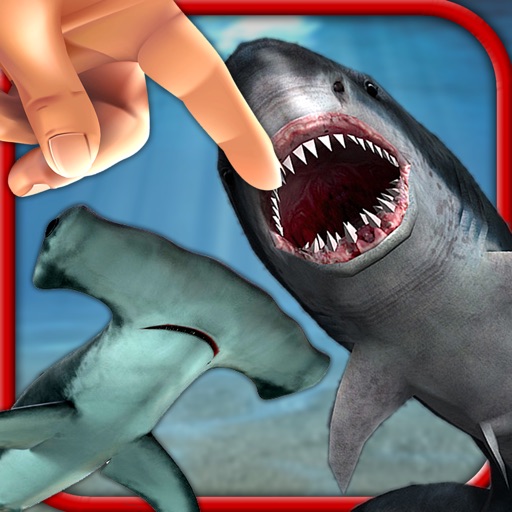 Shark Fingers! 3D Interactive Aquarium FREE Icon
