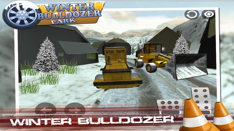 3D Winter Bulldozer Park Games