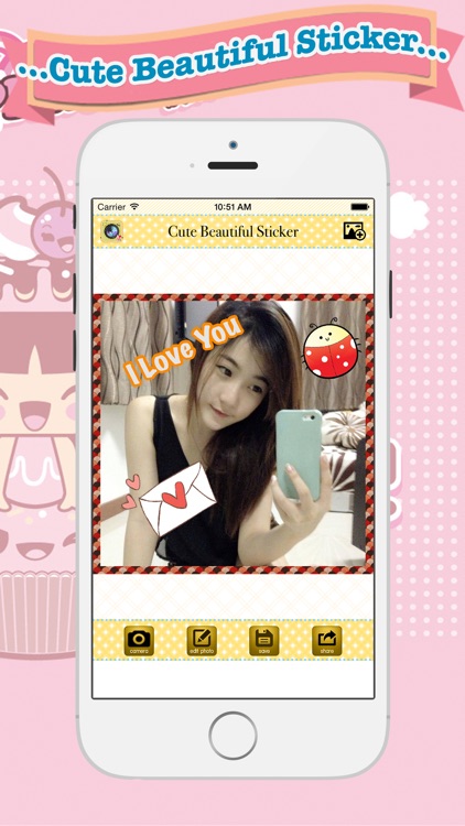 Cute Beautiful Sticker - photo editor, filters, effects, camera plus frames for your