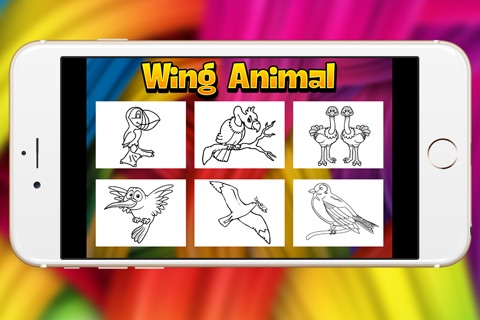 Animal Coloring Book Pastel Crayon Chibi Wing Road to Photoshow screenshot 2